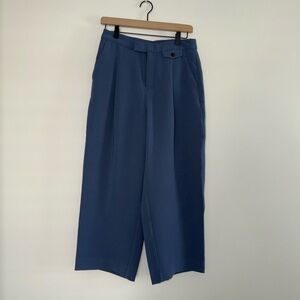 Madewell Blue Wide-Leg Cropped Trouser - 4